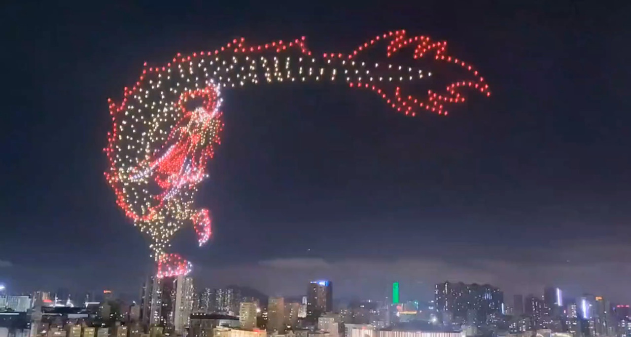 China new year drone show 2052