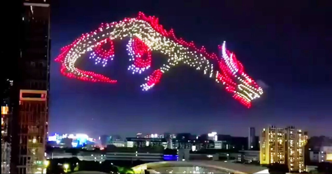 China new year drone show 2052